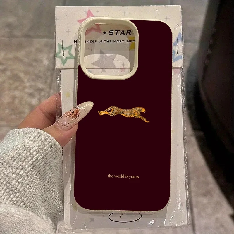 Wine & Beer Shop - Fashion Leopard Wine Red Soft Phone