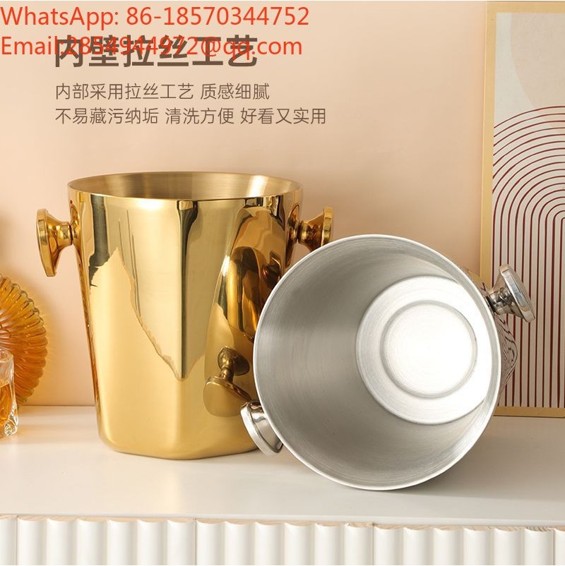 Wine Beer Champagne - Thickened Stainless Steel Champagne Bucket with