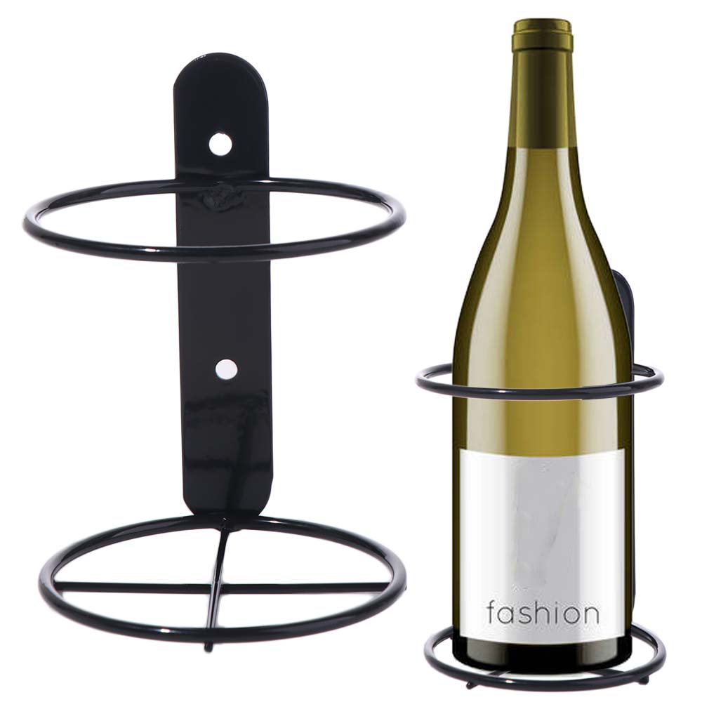 Wine Rack Wall Mount - Iron Wall Mounted Wine Bottle Holder