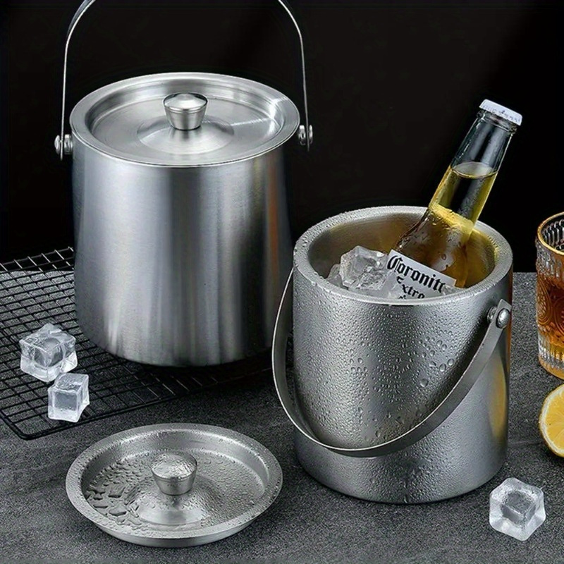 Wine Beer Champagne - 1.6L/2L/3L Stainless Steel Insulated Ice Bucket