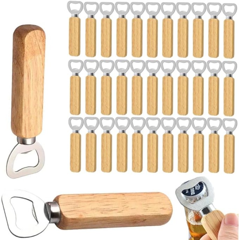 Wine Beer Restaurant - Wood Wine Bottle Opener, Beer Bottle