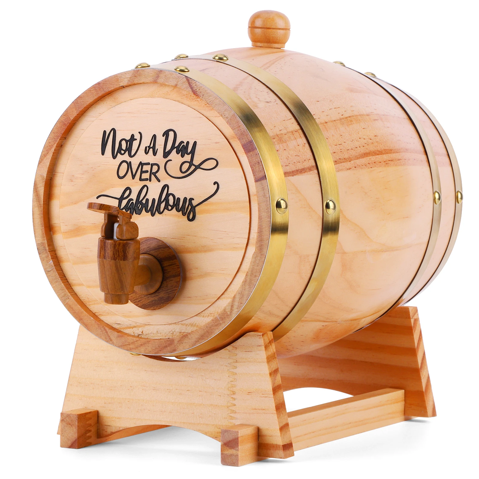 3L Wooden Whiskey Barrel with  - Wine Whiskey Beer 评论和价格