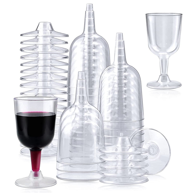 50Pcs Clear Plastic Wine Glass - Wine Beer Champagne 评论和价格
