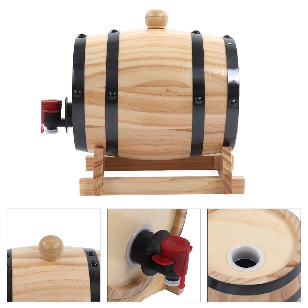 7 piece Vintage Pine Wood Wine - Wine Whiskey Beer 评论和价格