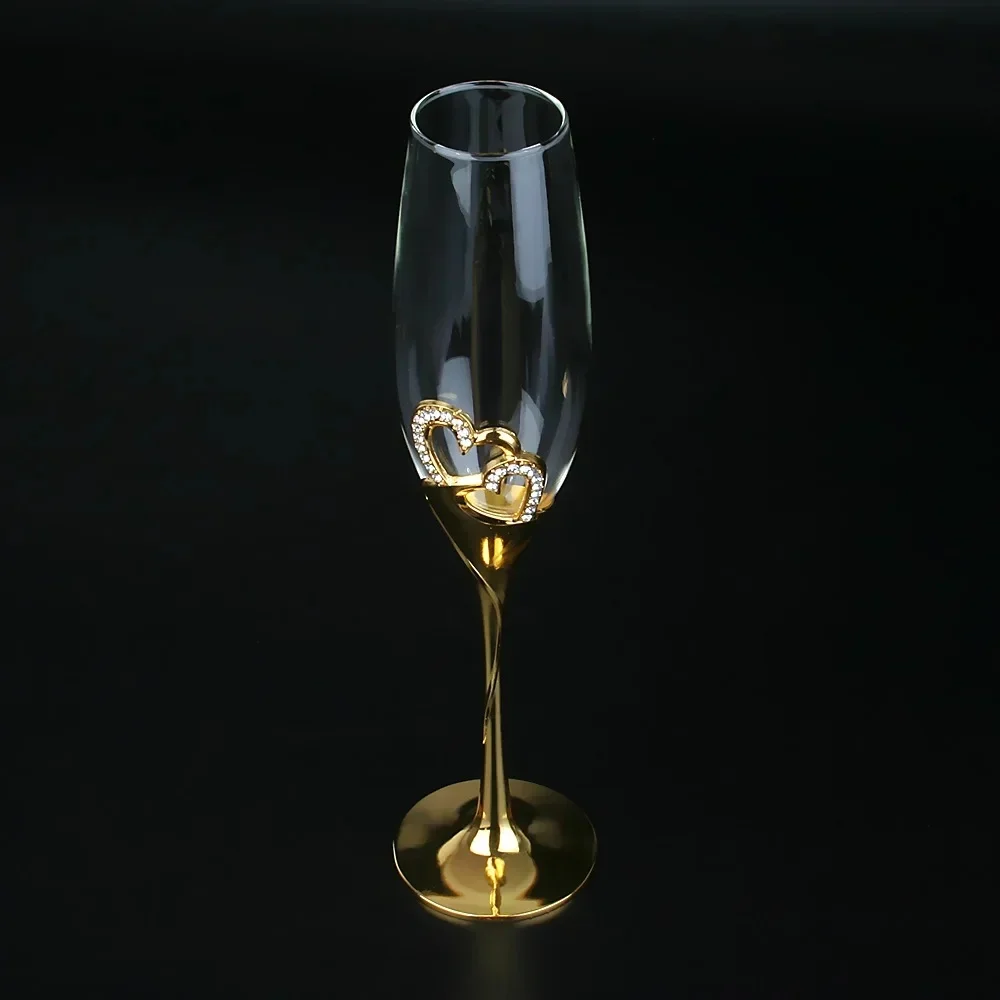Elegant Heart & Tulink Shape C - Champagne Flute Pair 评论和价格
