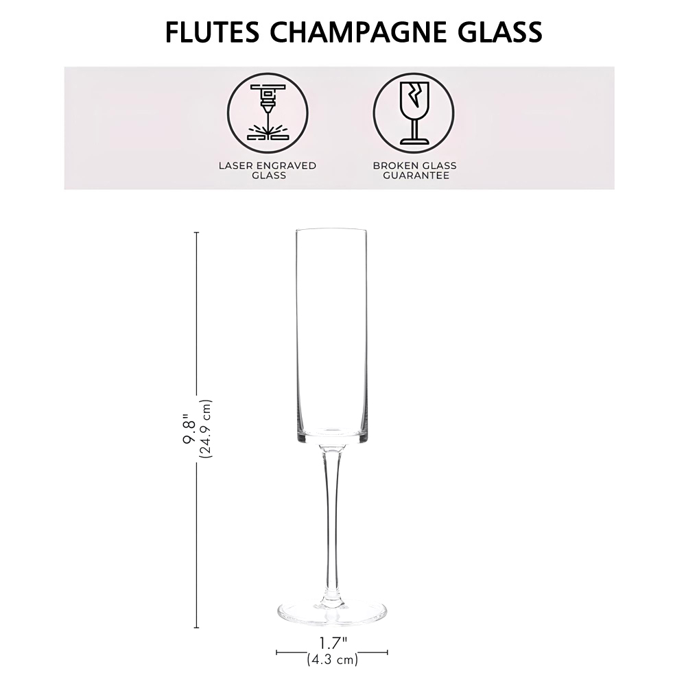 2PCS Personalized Champagne Gl - Champagne Flute Pair 评论和价格