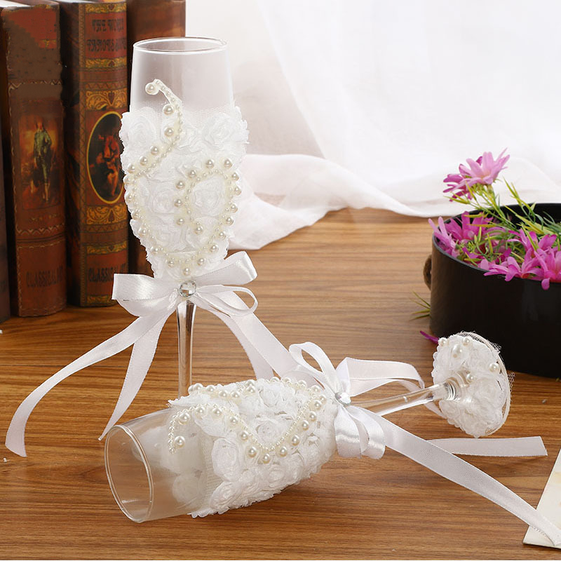 1 Pair Wedding Champagne Glass - Champagne Flute Pair 评论和价格