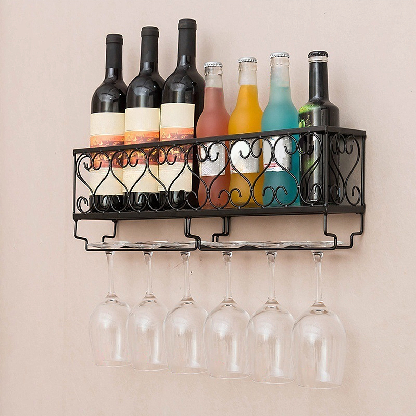 1Pcs Wall Mount Wine Bottle Ra - Wine Rack Wall Mount 评论和价格