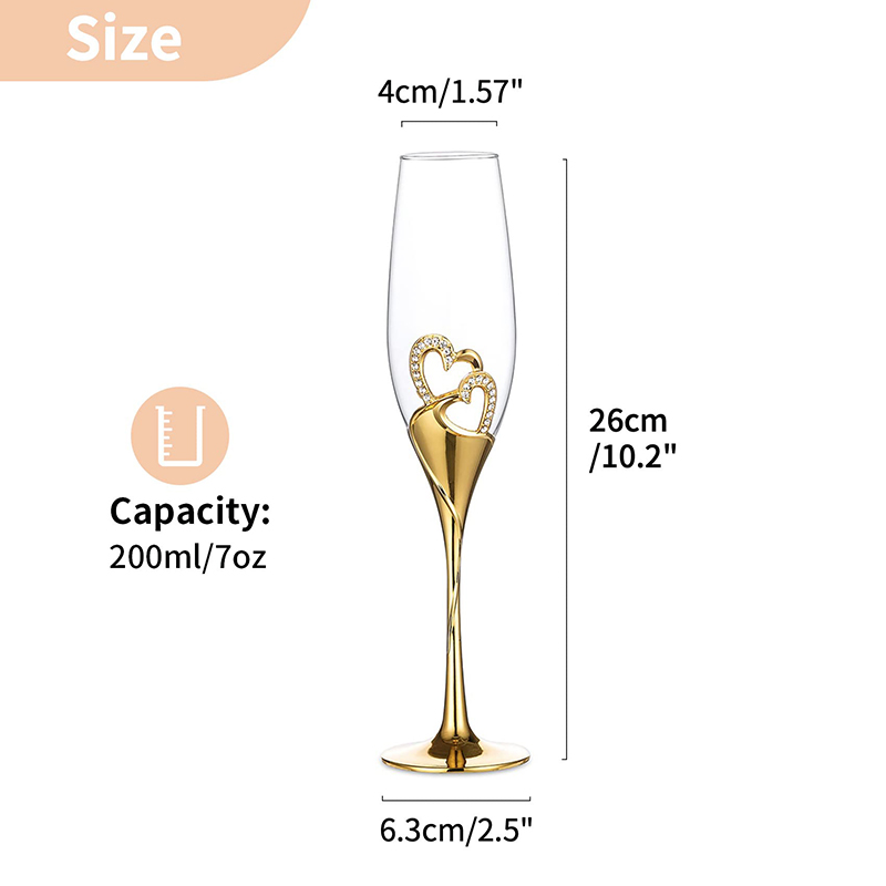 200ml Red Wine Glasses Crystal - Champagne Flute Pair 评论和价格