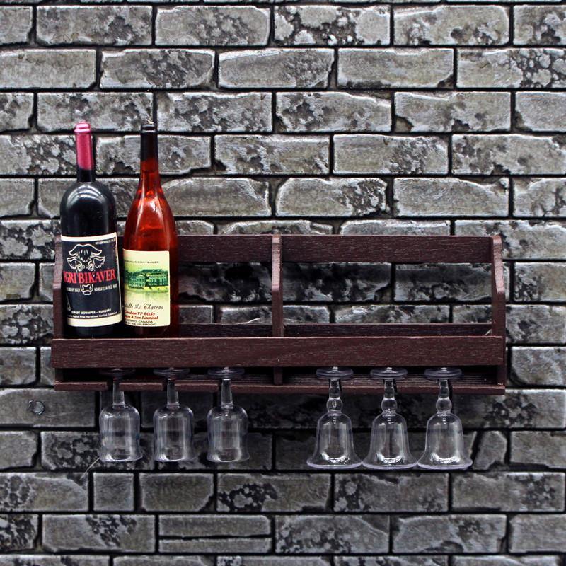 1 Set Dollhouse Simulation Wal - Wine Rack Wall Mount 评论和价格