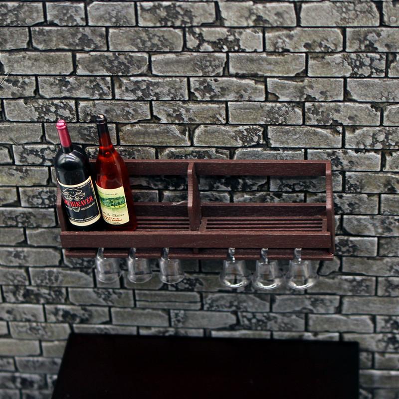1 Set Dollhouse Simulation Wal - Wine Rack Wall Mount 评论和价格