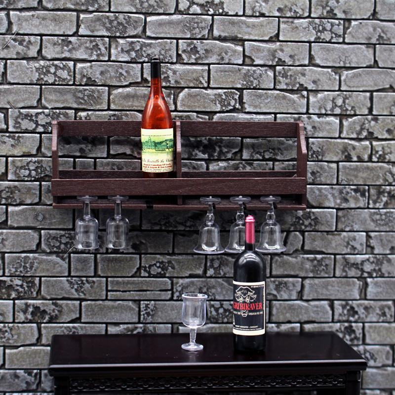 1 Set Dollhouse Simulation Wal - Wine Rack Wall Mount 评论和价格