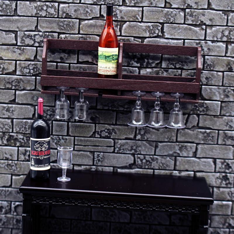 1 Set Dollhouse Simulation Wal - Wine Rack Wall Mount 评论和价格