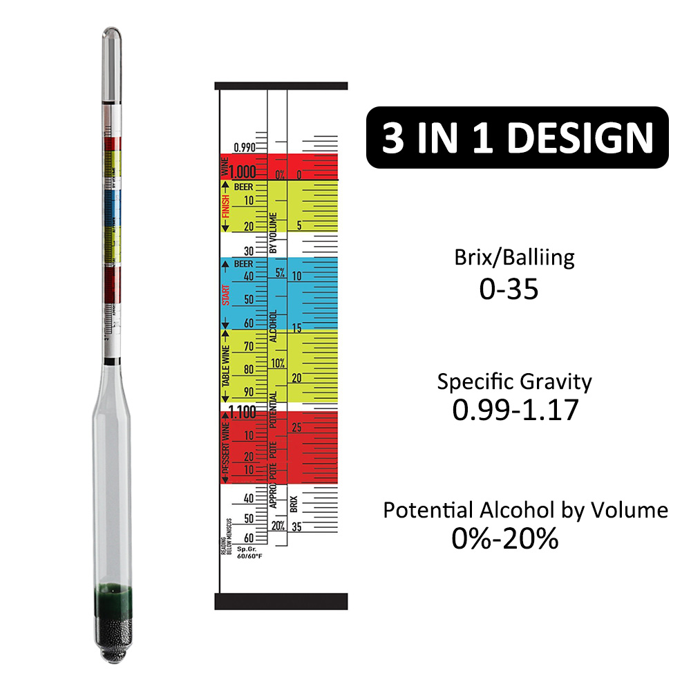 3 Scale Hydrometer Making Trip - Beer Wine Hobby 评论和价格