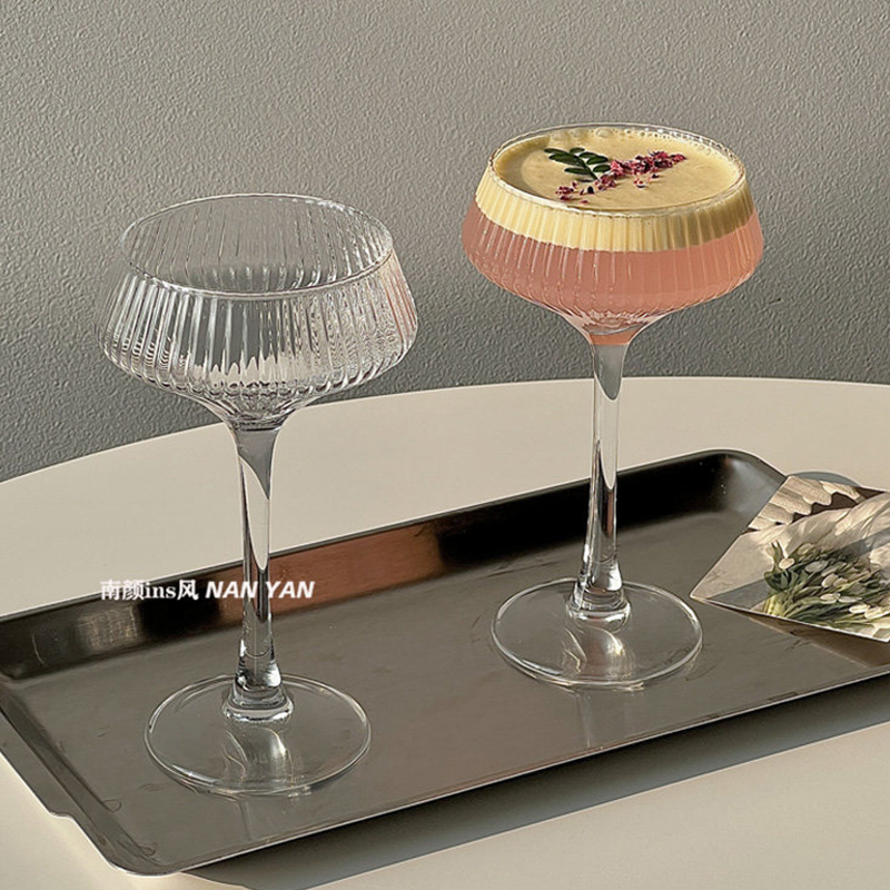 200ml Transparent Stripe Glass - Champagne Flute Pair 评论和价格