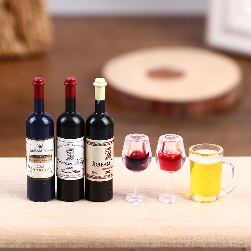 5Pcs 1:12 Dollhouse Miniature  - Wine Beer House 评论和价格