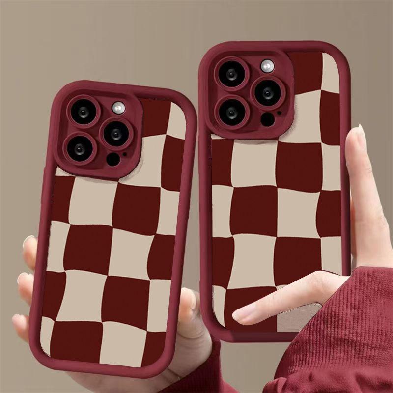 Wine Red Deform Grid Pattern P - Wine & Beer Shop 评论和价格