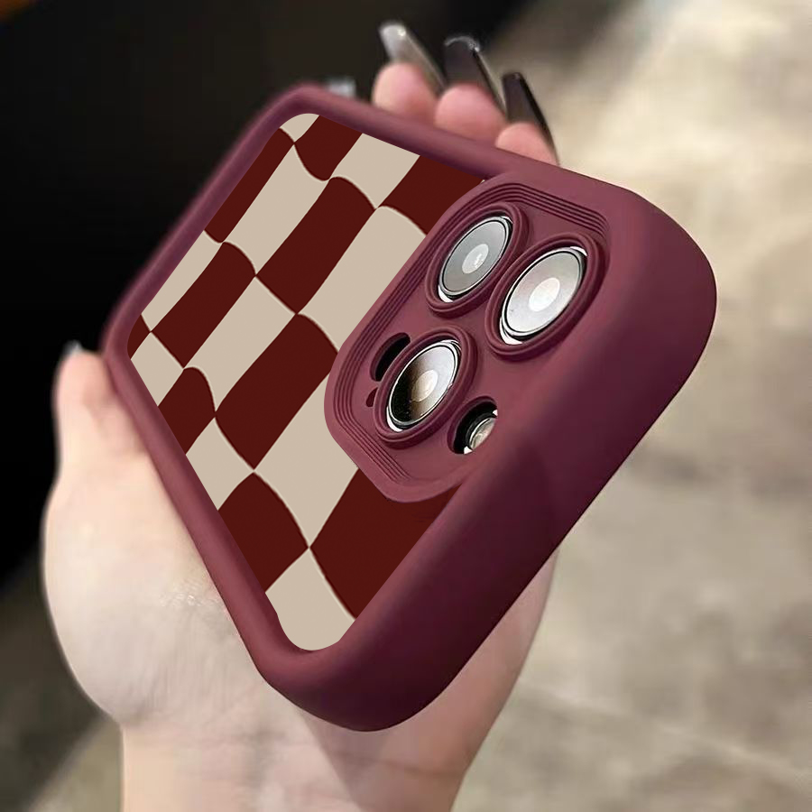 Wine Red Deform Grid Pattern P - Wine & Beer Shop 评论和价格