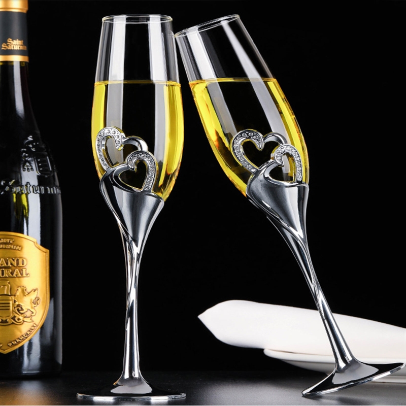 2pcs Wedding Champagne Glass S - Champagne Flute Pair 评论和价格