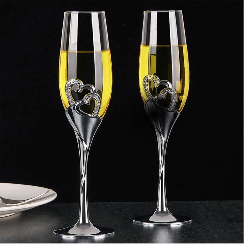 2pcs Wedding Champagne Glass S - Champagne Flute Pair 评论和价格