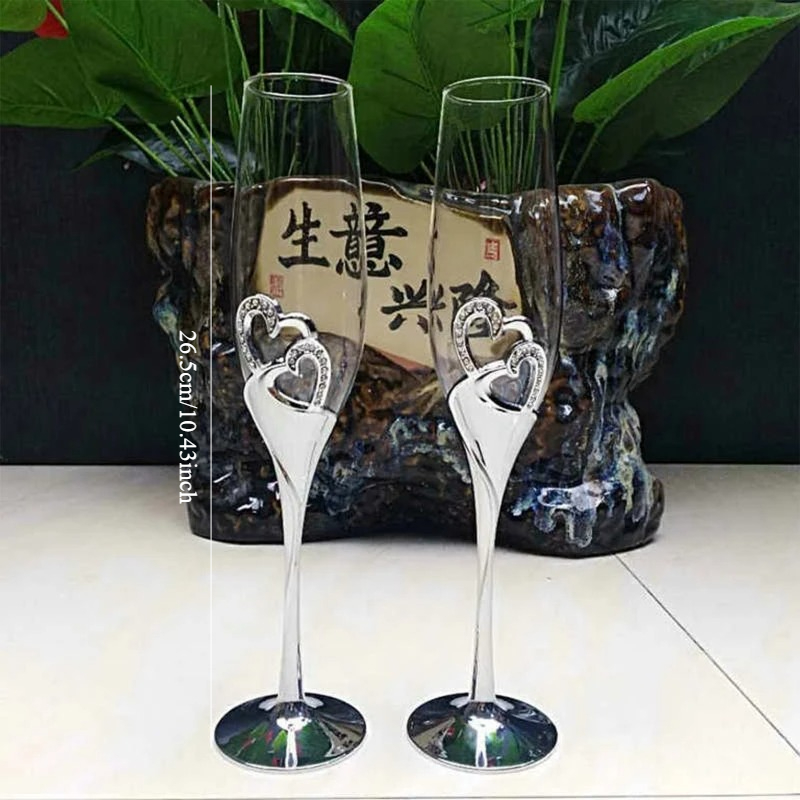 2pcs Wedding Champagne Glass S - Champagne Flute Pair 评论和价格