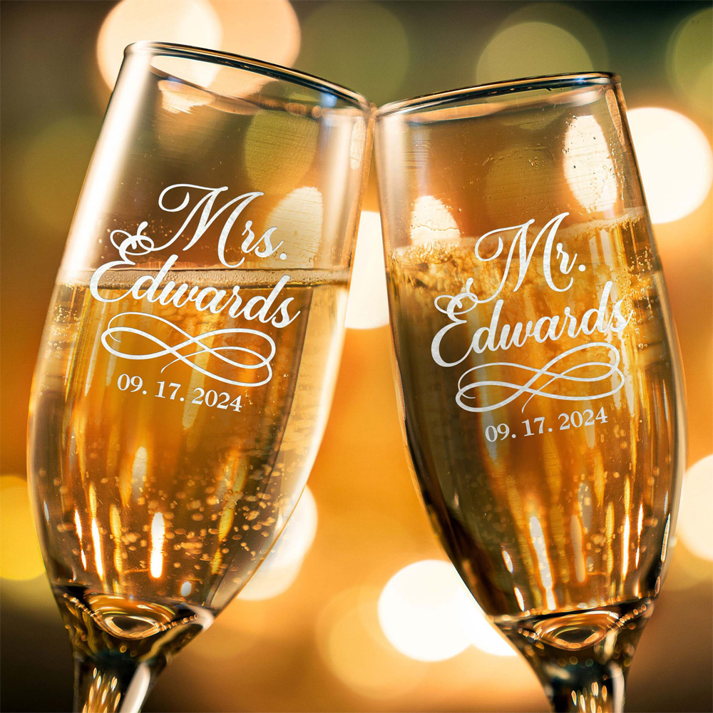 Champagne Flutes Personalized, - Champagne Flute Pair 评论和价格