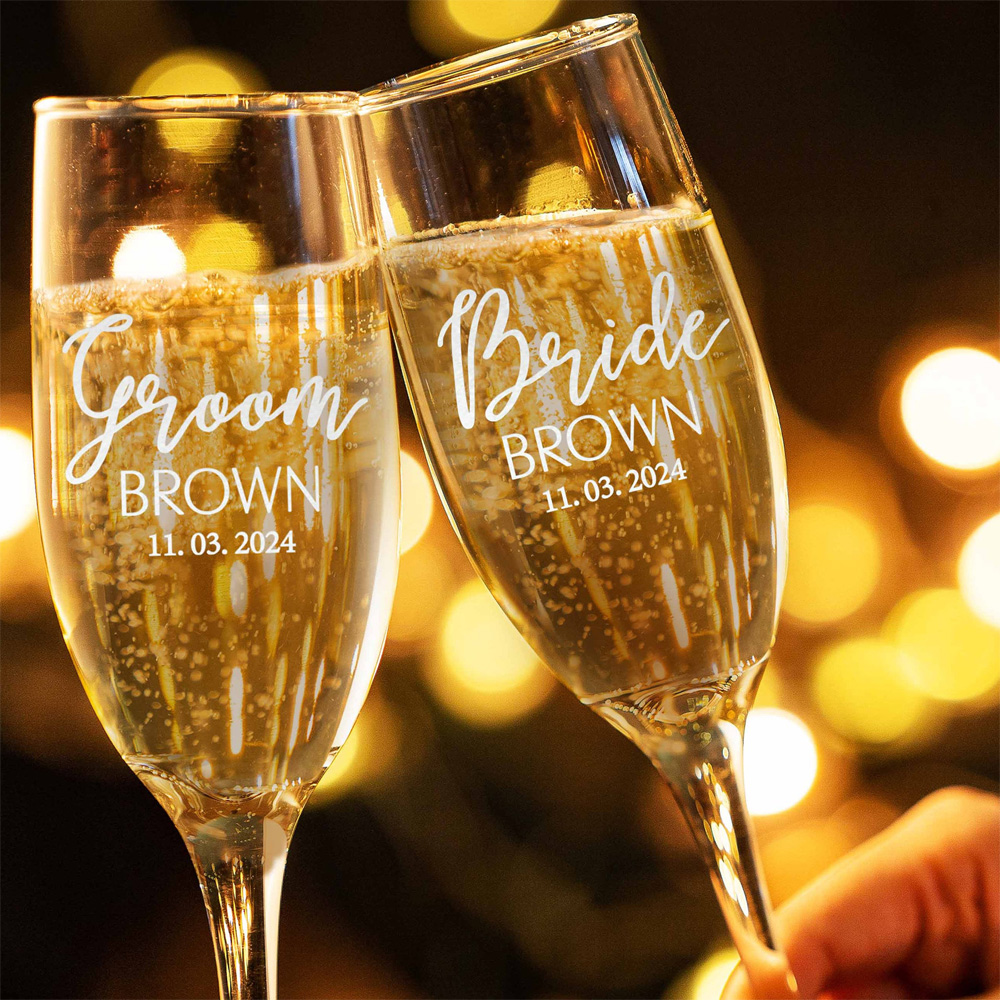 Champagne Flutes Personalized, - Champagne Flute Pair 评论和价格