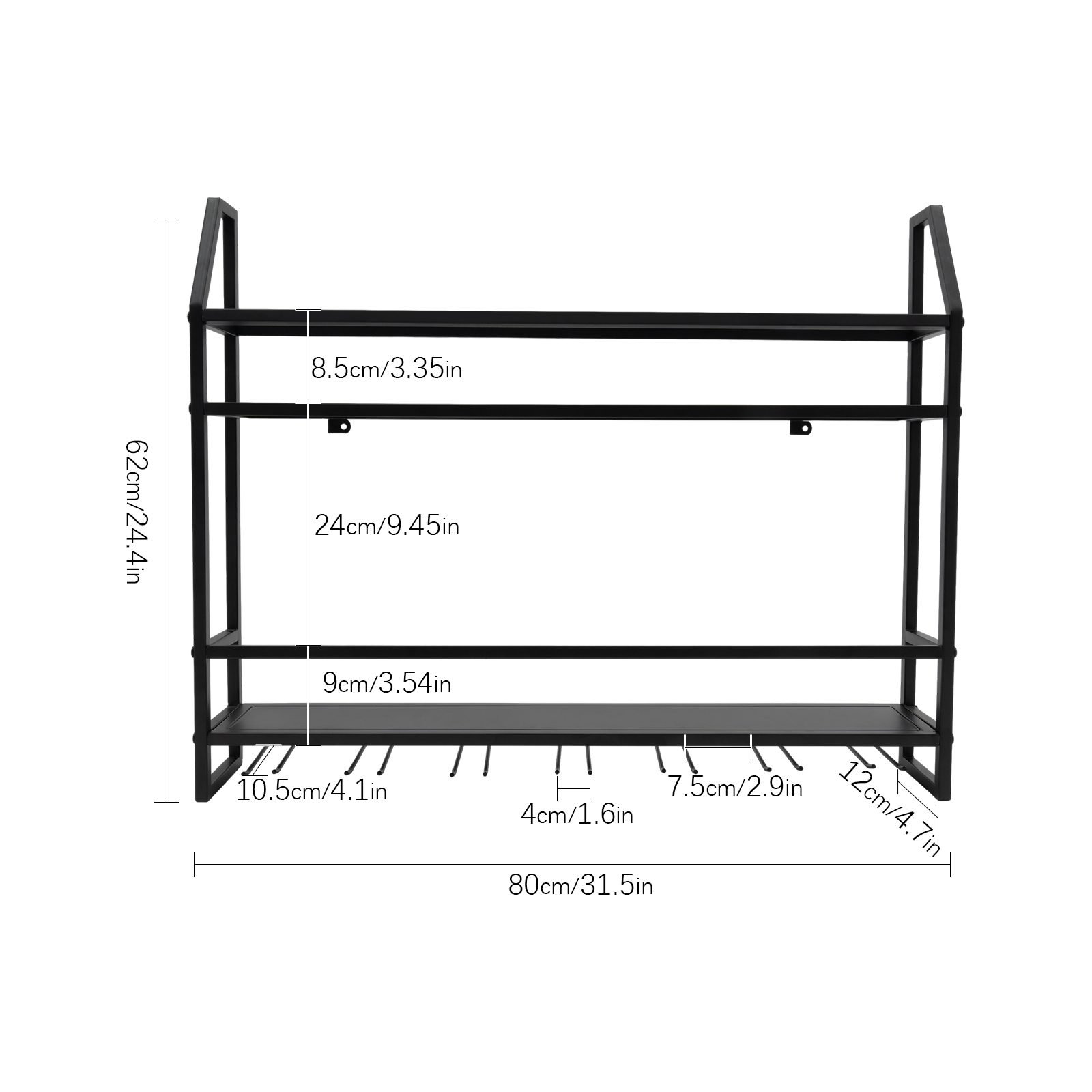 Double-layer Wine Rack Wall-Mo - Wine Rack Wall Mount 评论和价格