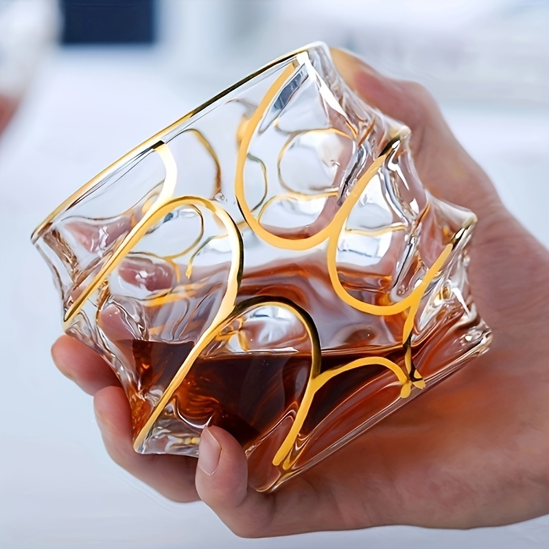 Whiskey Glass Tumbler Golden L - Wine Whiskey Beer 评论和价格