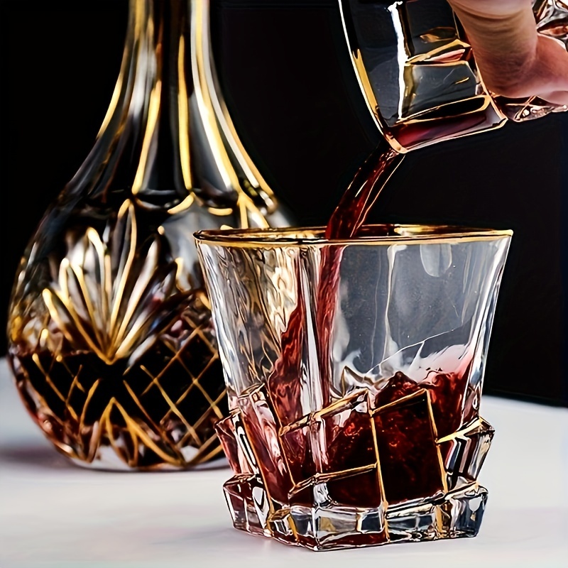 Whiskey Glass Tumbler Golden L - Wine Whiskey Beer 评论和价格