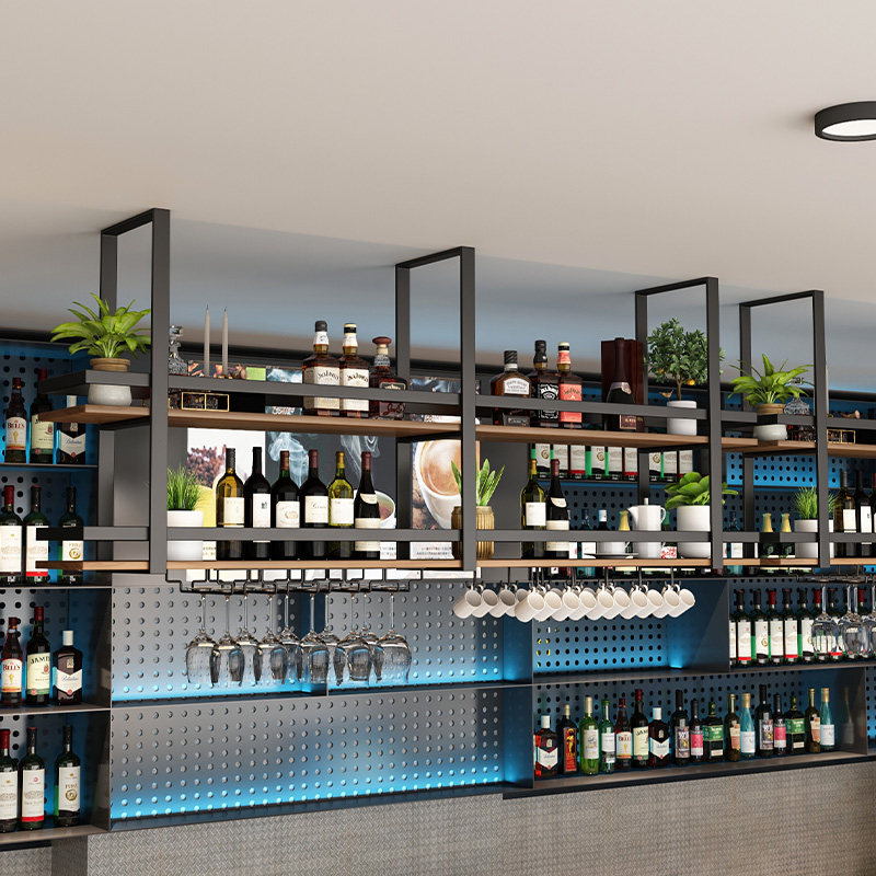 Simple metal wrought iron hang - Wine Rack Wall Mount 评论和价格