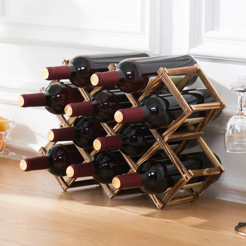 Wooden Double-layer Red Wine D - Wine Rack Wall Mount 评论和价格