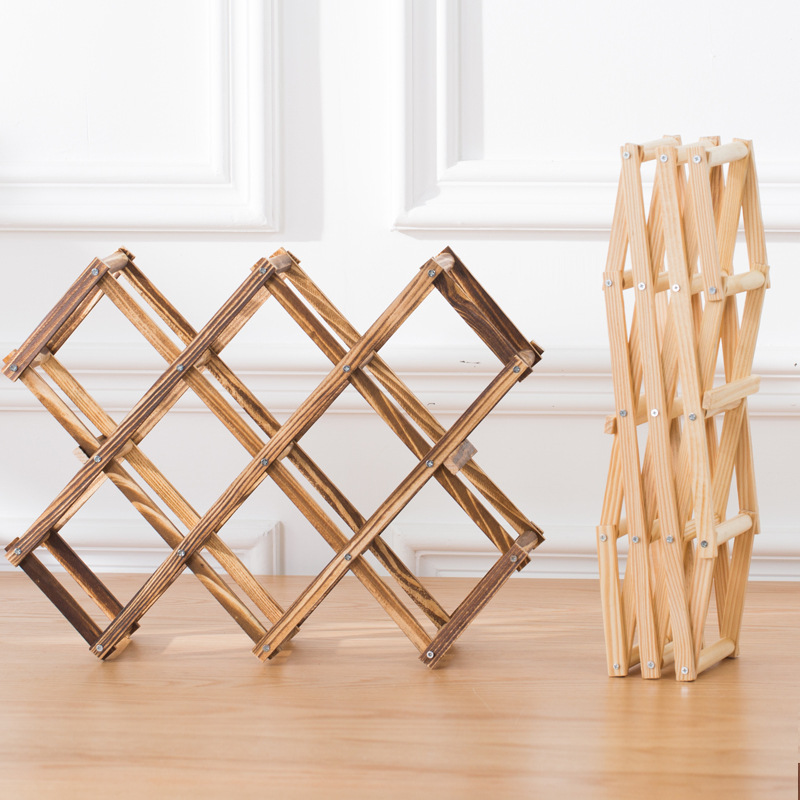 Wooden Double-layer Red Wine D - Wine Rack Wall Mount 评论和价格