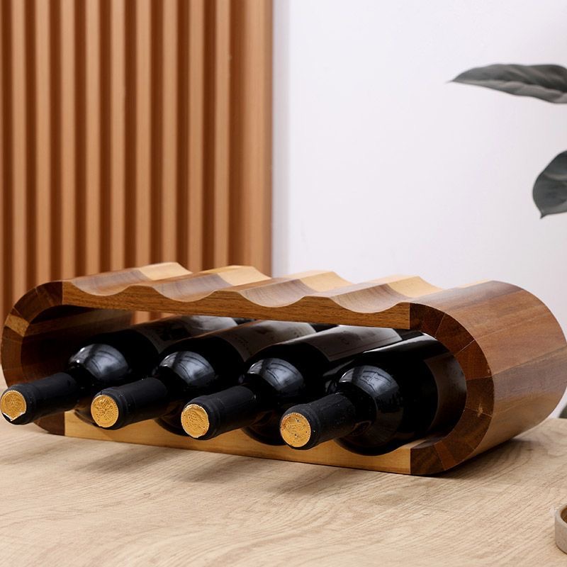 Wooden Double-layer Red Wine D - Wine Rack Wall Mount 评论和价格