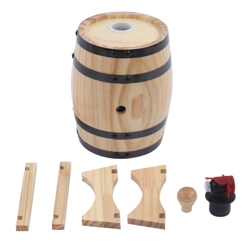 7 piece Vintage Pine Wood Wine - Wine Whiskey Beer 评论和价格
