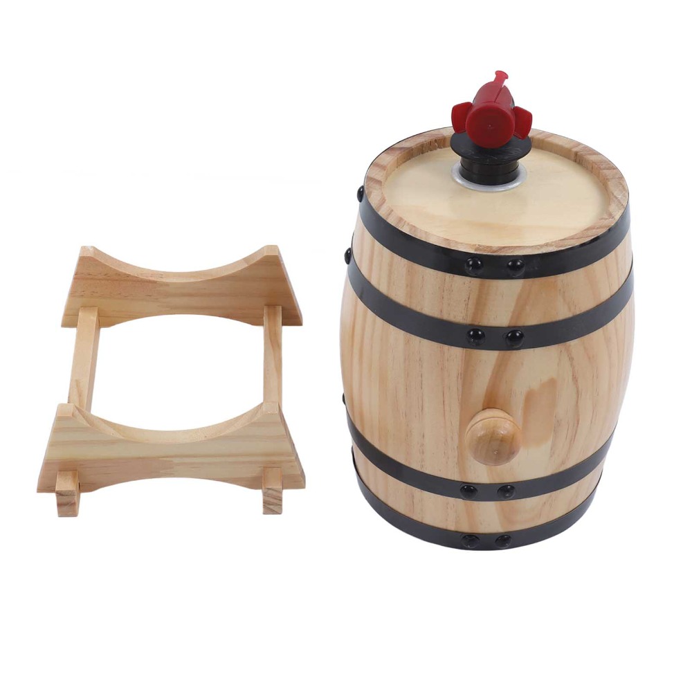 7 piece Vintage Pine Wood Wine - Wine Whiskey Beer 评论和价格