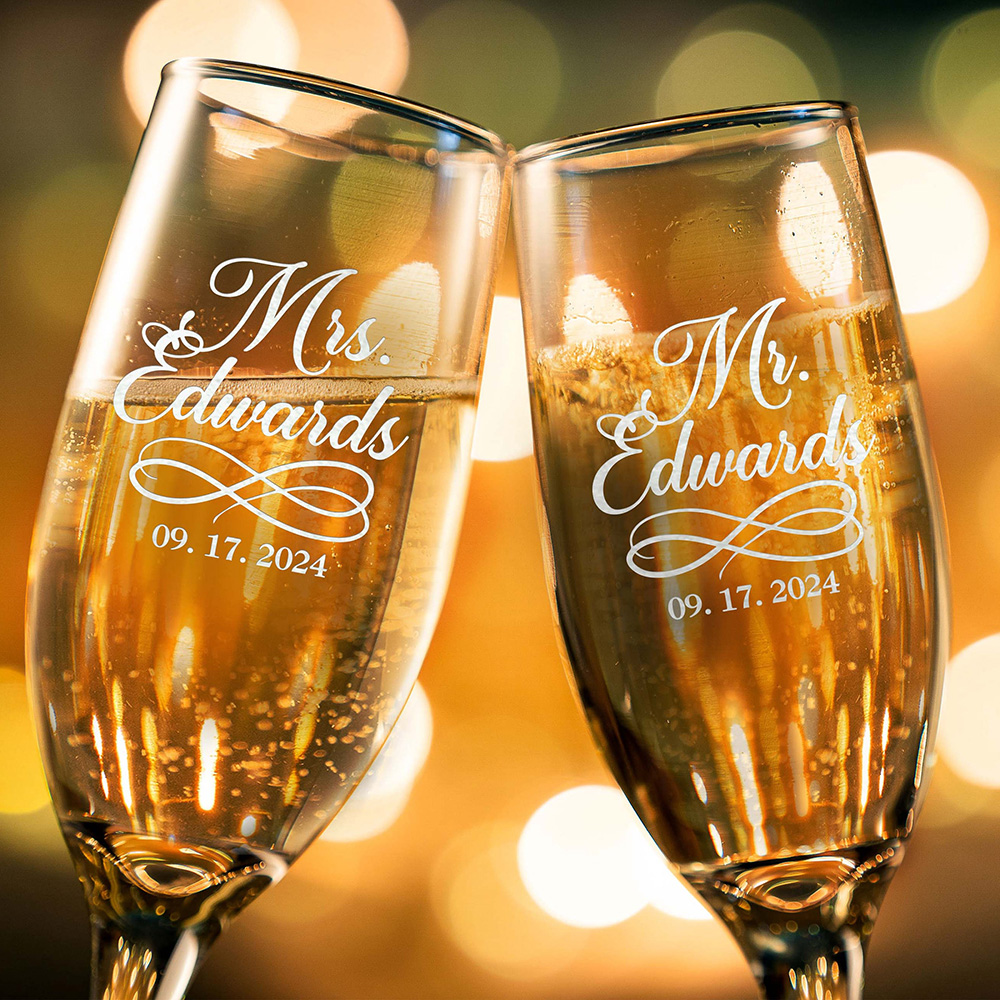 Personalizedd Set of 2 Champag - Champagne Flute Pair 评论和价格
