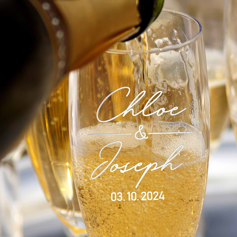 Personalizedd Set of 2 Champag - Champagne Flute Pair 评论和价格