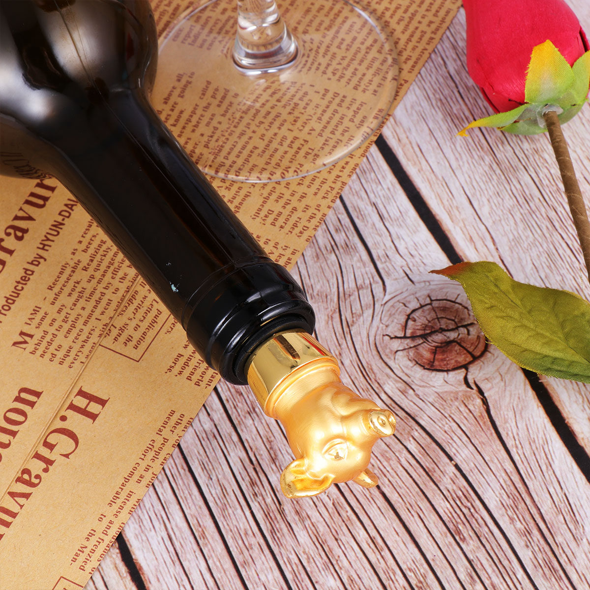1Pcs Creative Pig Wine Stopper - Wine Beer Restaurant 评论和价格