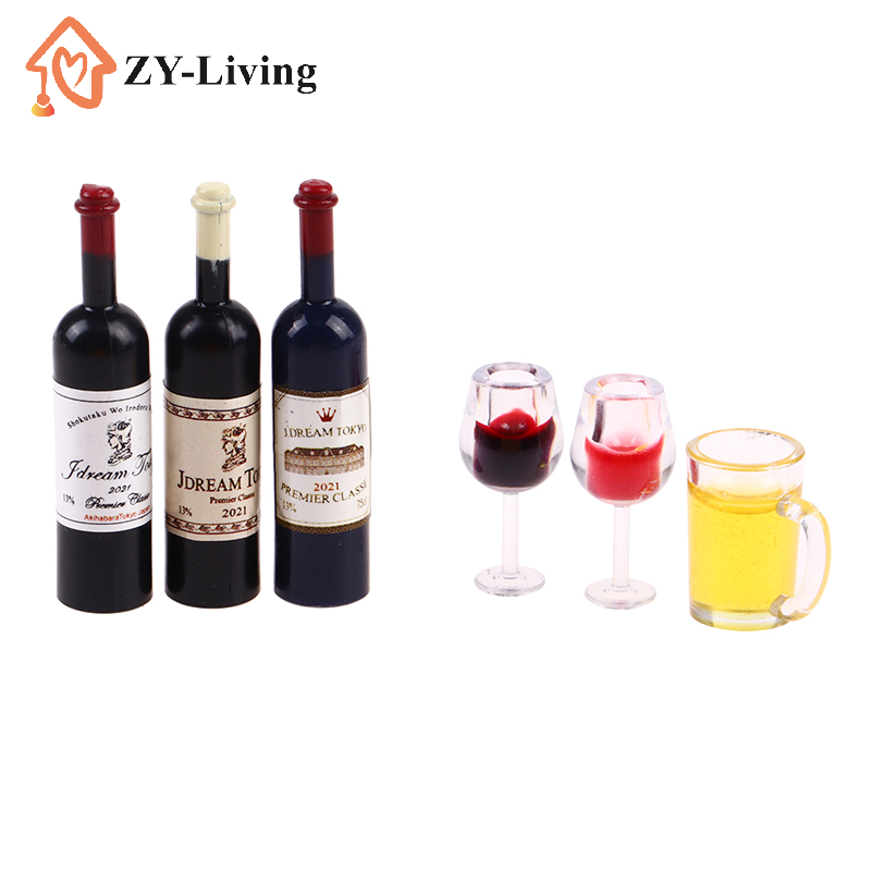 5Pcs 1:12 Dollhouse Miniature  - Wine Beer House 评论和价格
