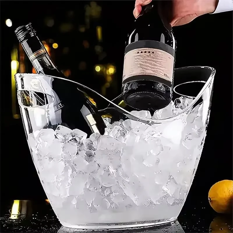 4L Clear Ice Bucket Beverage T - Wine Beer Champagne 评论和价格