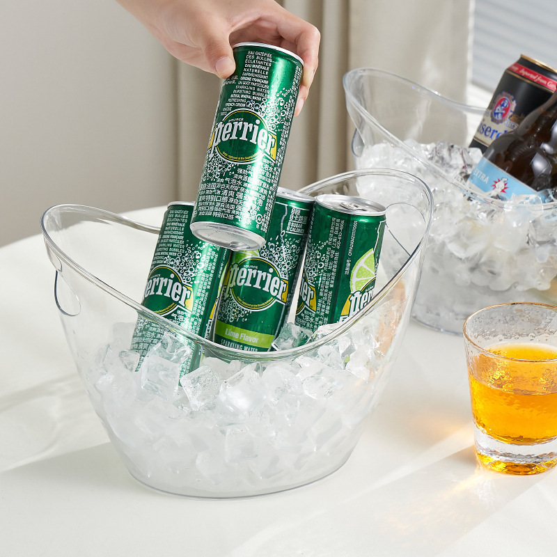 4L Clear Ice Bucket Beverage T - Wine Beer Champagne 评论和价格