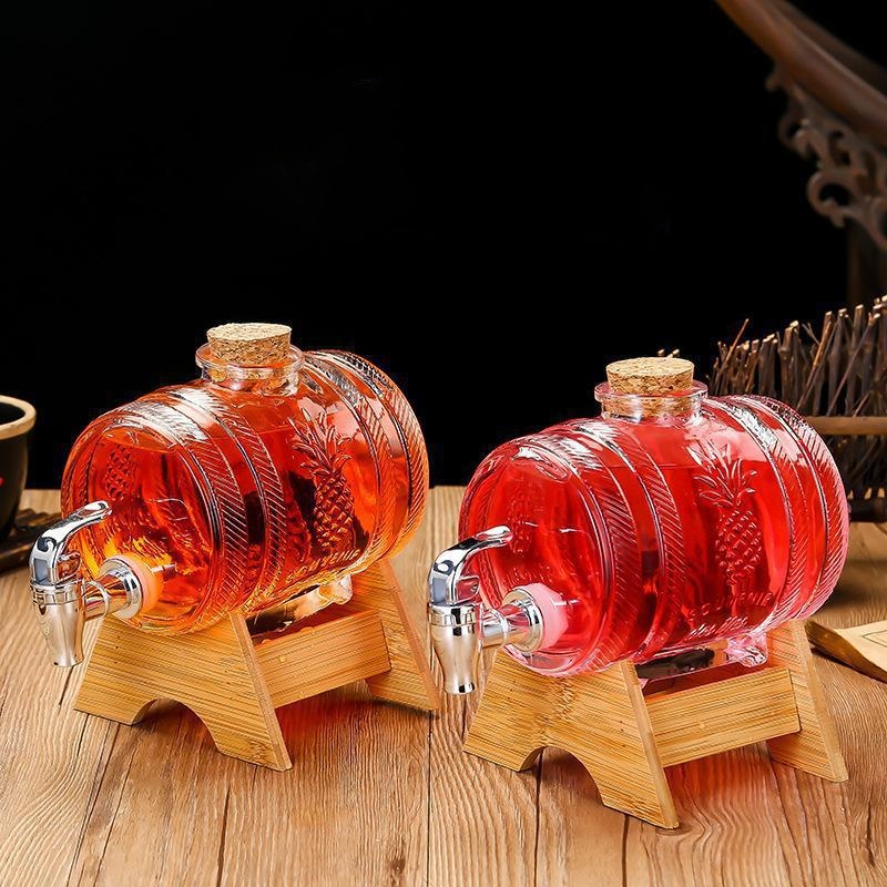 1L Glass Whiskey Barrel Wine B - Wine Whiskey Beer 评论和价格