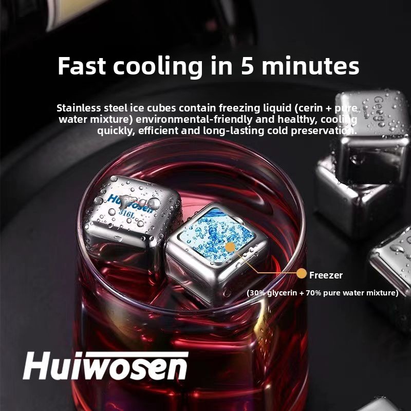 316 Stainless Steel Ice Cube R - Wine Whiskey Beer 评论和价格