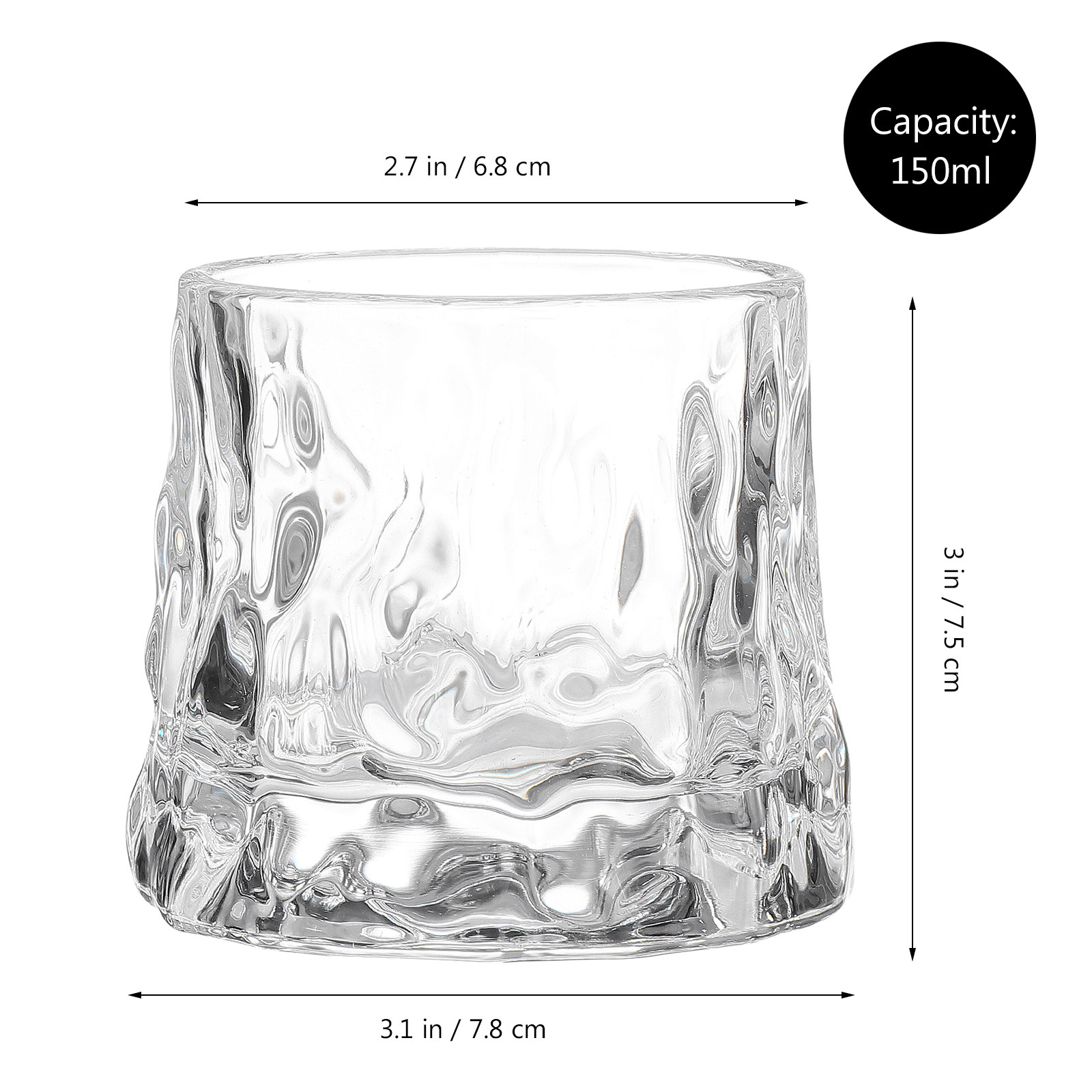 1Pcs Hammered Wine Glass Cup P - Wine Whiskey Beer 评论和价格