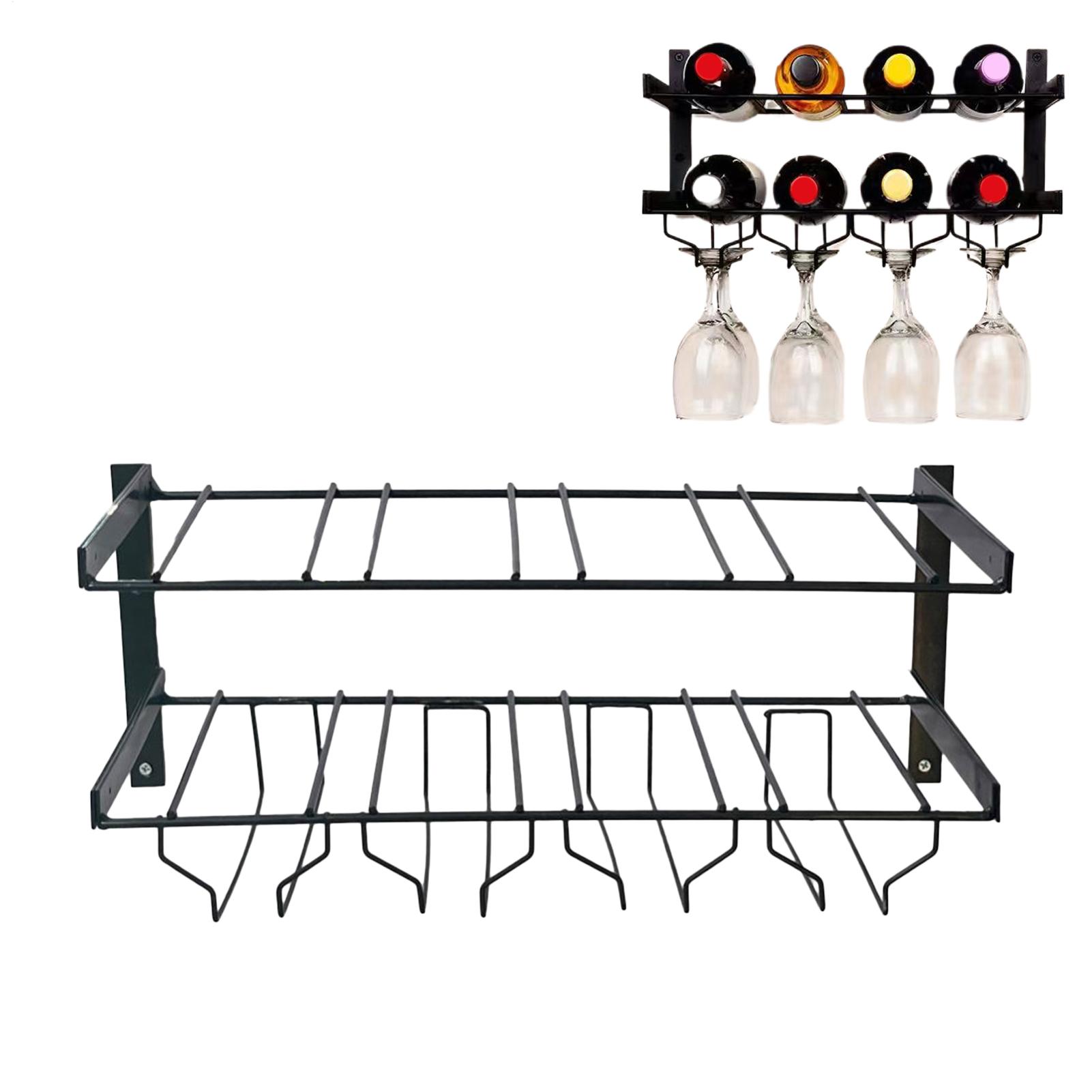 Wall Mounted Wine Rack Double- - Wine Rack Wall Mount 评论和价格