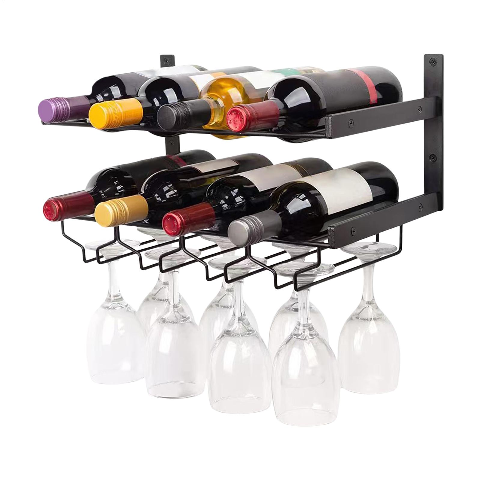 Wall Mounted Wine Rack Double- - Wine Rack Wall Mount 评论和价格
